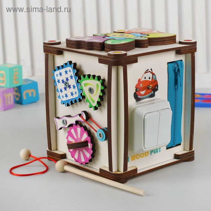 Бизикуб со светом «Зверушки» 17х17х18 см Бизикуб со светом «Зверушки» 17х17х18 см