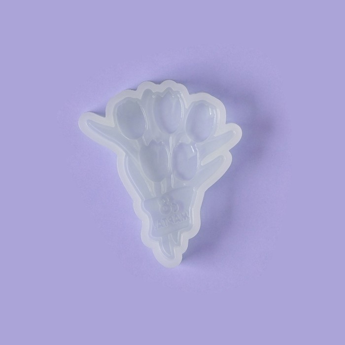 Силиконовый молд для леденцов и шоколада «Букет тюльпанов с 8 марта», 11,5×9,5 см, цвет прозрачный Силиконовый молд для леденцов и шоколада «Букет тюльпанов с 8 марта», 11,5×9,5 см, цвет прозрачный