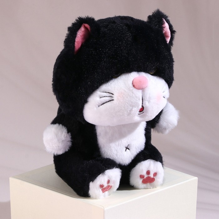 Мягкая игрушка «Котик», 25 см, цвет чёрный Мягкая игрушка «Котик», 25 см, цвет чёрный