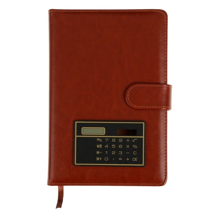 Ежедневник недатированный А5, 140 листов в клетку, с калькулятором, обложка пвх, МИКС Ежедневник недатированный А5, 140 листов в клетку, с калькулятором, обложка пвх, МИКС