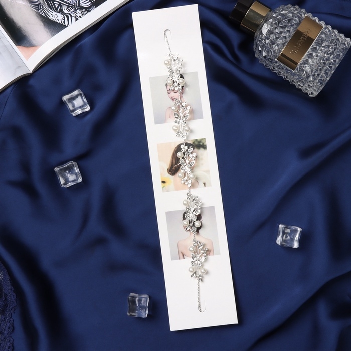 Аксессуар для волос  Аксессуар для волос "Джуди" бабочки, 26 см, серебро