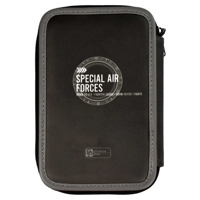 Пенал 2 секции, 123 х 198 мм, искусственная кожа, Феникс Пенал 2 секции, 123 х 198 мм, искусственная кожа, Феникс "Вертолет"