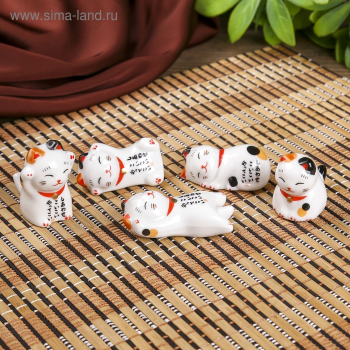 Сувенир керамика Сувенир керамика "Манэки-нэко" МИКС 4х4,3х2,5 см