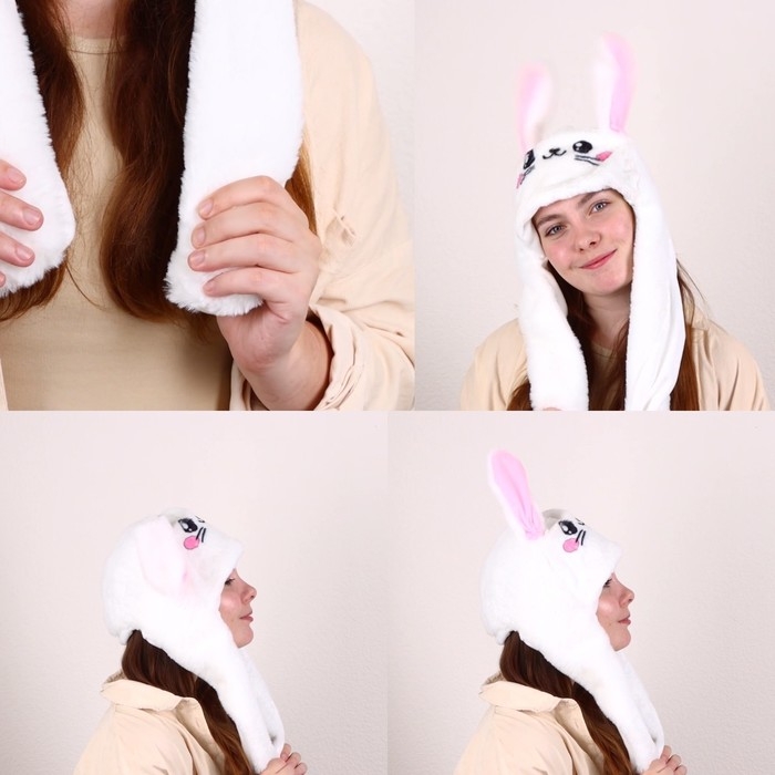 Шапка мягкая с прыгающими ушами, «Зайчик» Шапка мягкая с прыгающими ушами, «Зайчик»