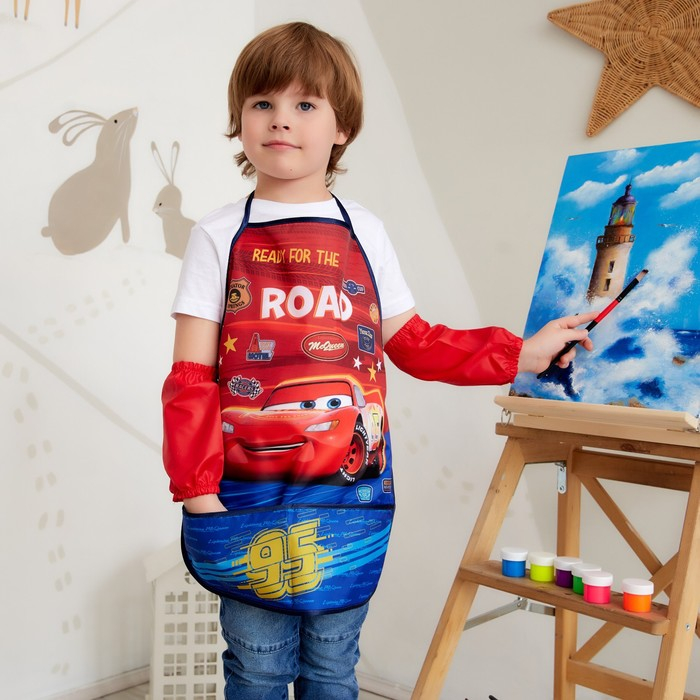 Фартук с нарукавниками детский «Тачки», 49х39 см Фартук с нарукавниками детский «Тачки», 49х39 см