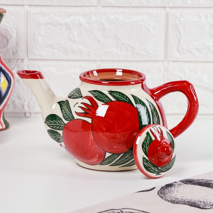 Чайник Риштанская Керамика  Чайник Риштанская Керамика "Гранаты", 650 мл