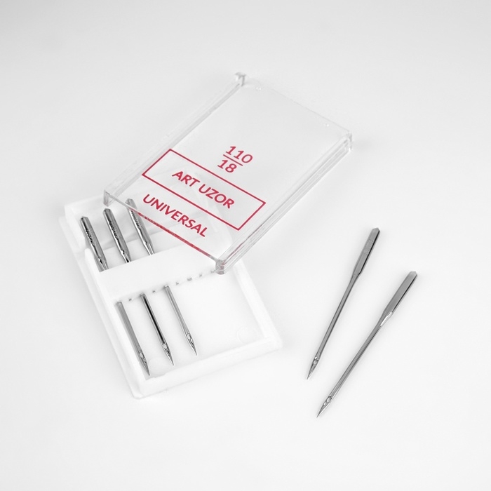 Иглы для бытовых швейных машин, универсальные, №110/18, 5 шт Иглы для бытовых швейных машин, универсальные, №110/18, 5 шт