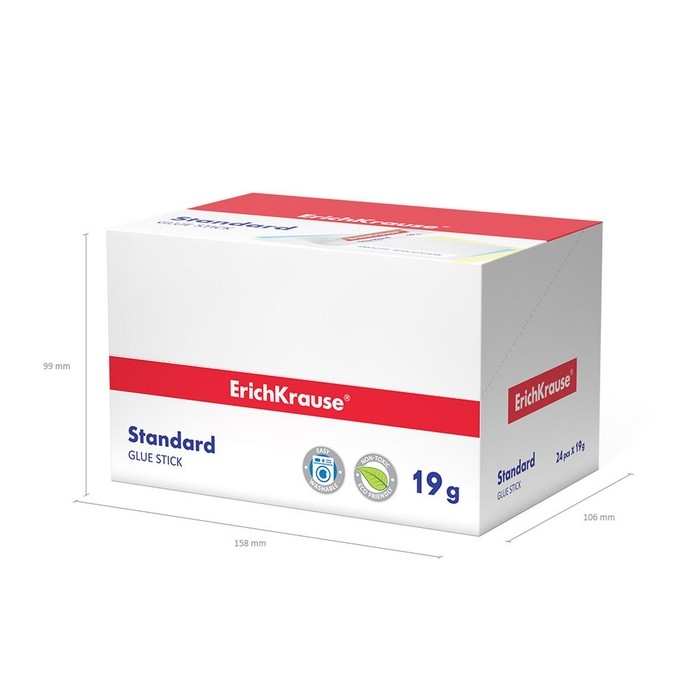 Клей-карандаш ErichKrause Standard, 19 г, быстрое склеивание Клей-карандаш ErichKrause Standard, 19 г, быстрое склеивание