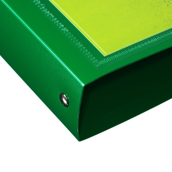 Папка на 4 кольцах А4, Calligrata  Папка на 4 кольцах А4, Calligrata "Панорама", 40 мм, 700 мкм, лицевой карман, зелёная, МИКС