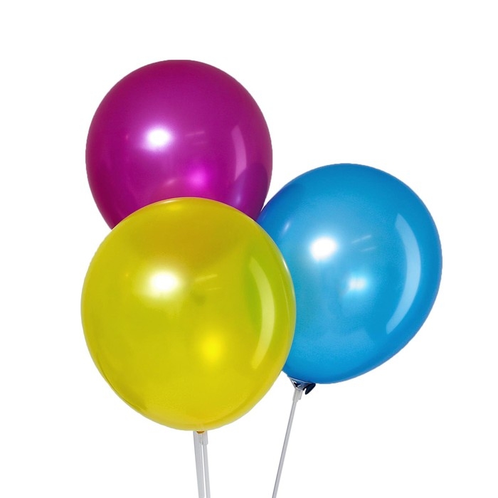 Шар латексный 10 Шар латексный 10", металл, набор 100 шт., цвета МИКС