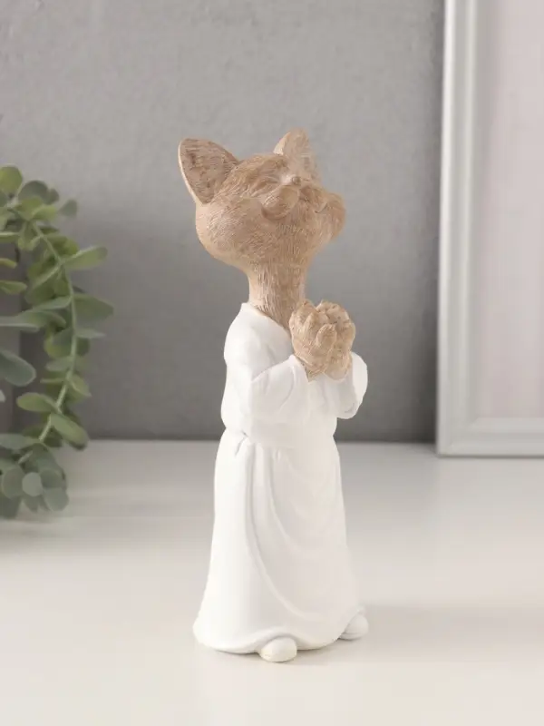 Фигурка полистоун &laquo;Кот-мастер карате&raquo;, 6.5&times;6.5&times;18.5 см