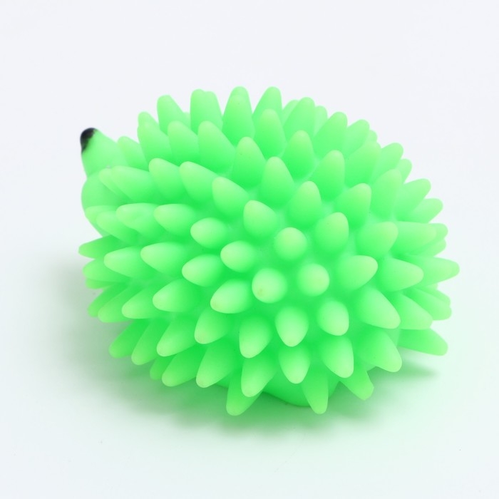 Игрушка пищащая Игрушка пищащая "Ёж" большой для собак, 9 см, зелёная