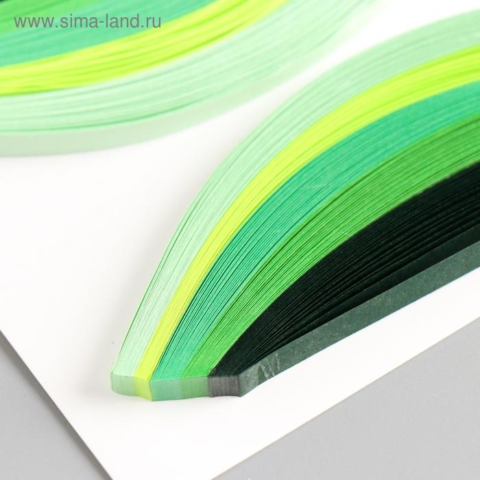 Полоски для квиллинга 100 полосок плотность 120 гр Полоски для квиллинга 100 полосок плотность 120 гр "Зелёный градиент" ш. 0,5 см дл. 39 см