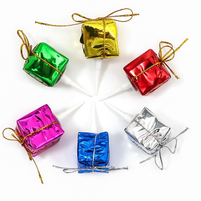 Декор для творчества «Новогодние подарки», в наборе 6 шт. Декор для творчества «Новогодние подарки», в наборе 6 шт.