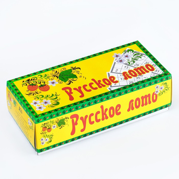Русское лото  Русское лото "На каждый день", 24 карточки, карточка 8 х 22 см, бочонки из дерева