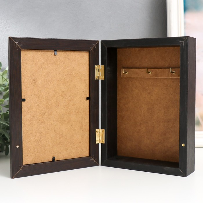 Ключница Ключница "Яркий букет" венге 15х21 см