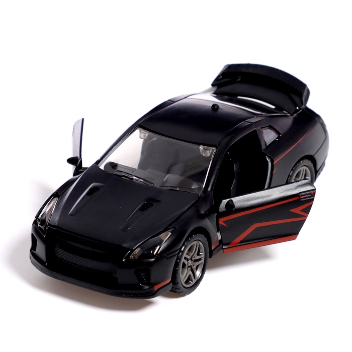 Машина металлическая «Ночные гонки», инерционная, 1:32, открываются двери, звуковые и световые эффекты, цвет чёрный