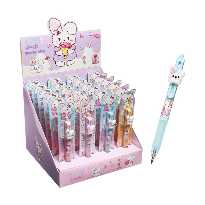 Клей ПВА 0.9 мл, в виде автоматической ручки, 1 мм, для точечного нанесения клея, Клей ПВА 0.9 мл, в виде автоматической ручки, 1 мм, для точечного нанесения клея, "Аниме" МИКС