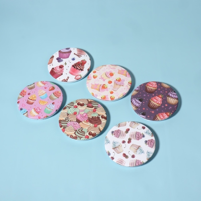 Зеркало складное «Сладости», d = 7,5 см, рисунок МИКС Зеркало складное «Сладости», d = 7,5 см, рисунок МИКС