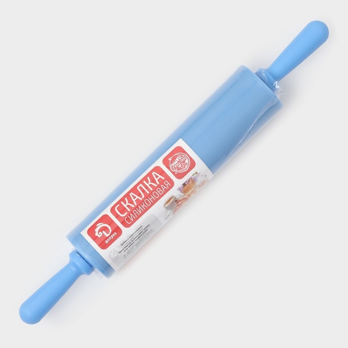 Скалка Доляна «Севилья», 30×4 см, цвет голубой Скалка Доляна «Севилья», 30×4 см, цвет голубой