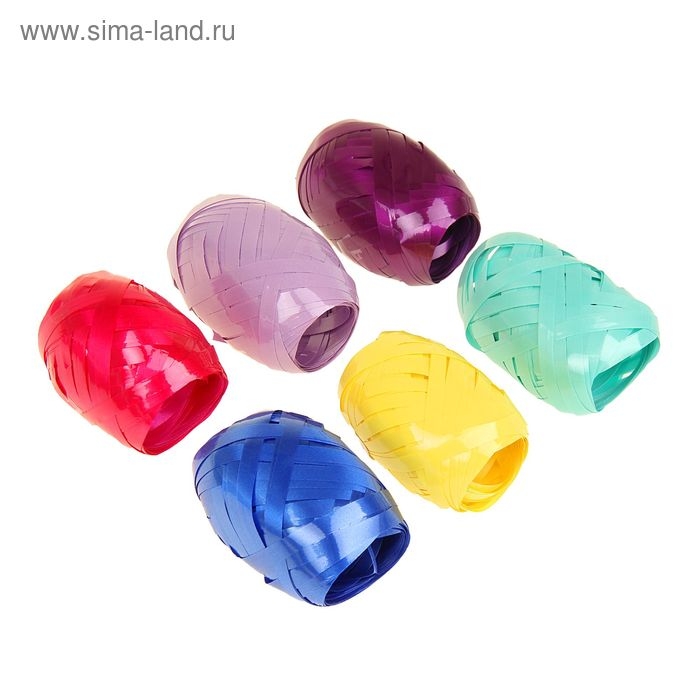 Лента упаковочная, глянцевая, микс, 0,5 см х 10 м, набор 6 шт. Лента упаковочная, глянцевая, микс, 0,5 см х 10 м, набор 6 шт.