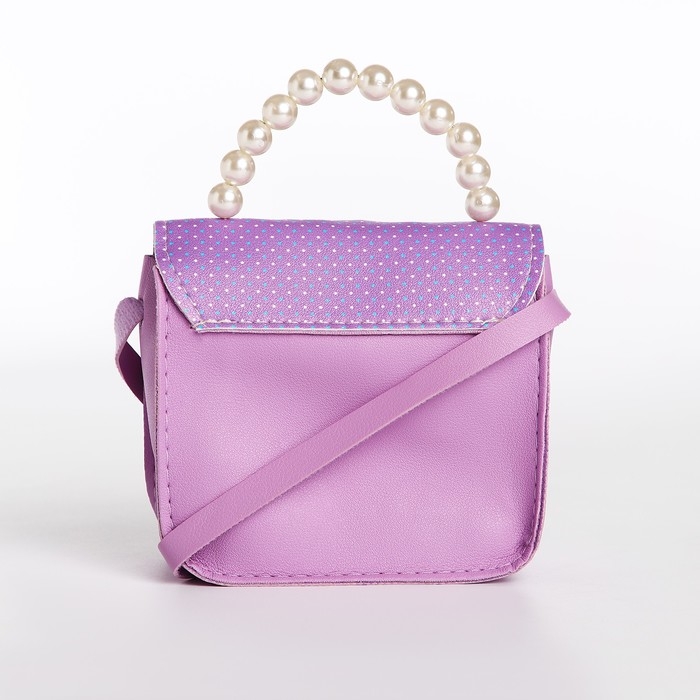 Сумка детская для девочки на магните, цвет сиреневый