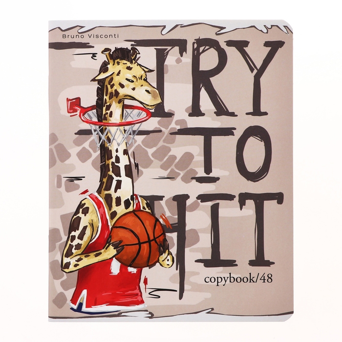 Тетрадь 48 листов в клетку Тетрадь 48 листов в клетку "На спорте", обложка мелованный картон, ламинация "софт-тач", МИКС