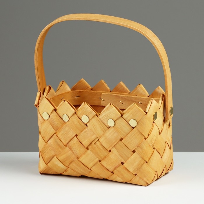 Корзина плетеная, 17 х 13 х 11/23 см, секвойя Корзина плетеная, 17 х 13 х 11/23 см, секвойя