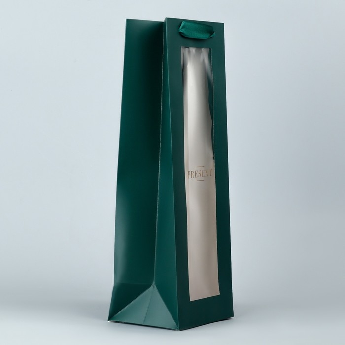 Пакет подарочный под бутылку, упаковка, «Present», 36 х 13 х 10 см Пакет подарочный под бутылку, упаковка, «Present», 36 х 13 х 10 см