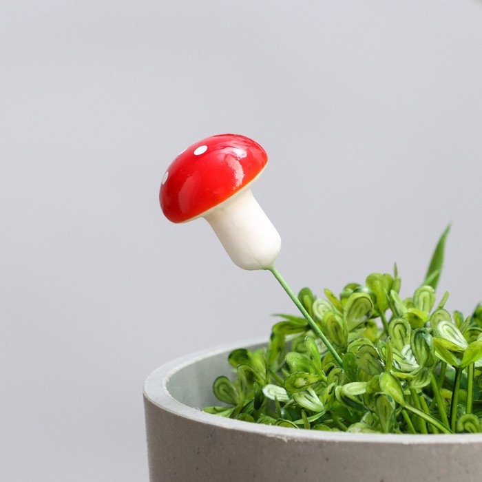 Набор штекеров Набор штекеров "Грибочек Мухоморчик" 3,5х2,5см, 20шт