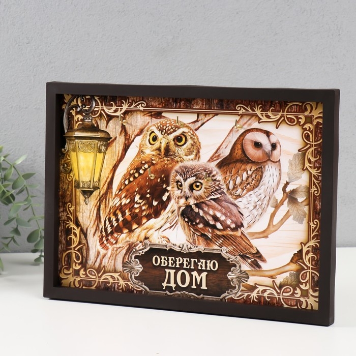 Ключница открытая Ключница открытая "Совы" 5 крючков, 23х32 см