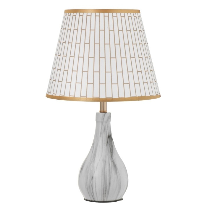 Настольная лампа Настольная лампа "Алмедия" Е27 40Вт белый 25х25х43 см RISALUX