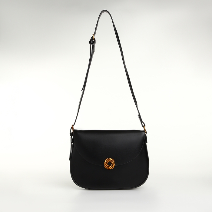 Сумка женская на клапане TEXTURA, средний размер, цвет чёрный Сумка женская на клапане TEXTURA, средний размер, цвет чёрный