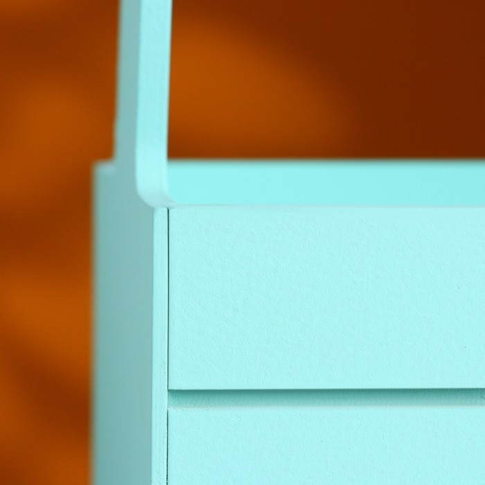 Ящик - кашпо деревянный 25х15х30  Ящик - кашпо деревянный 25х15х30 "Любимой Маме" Мятный