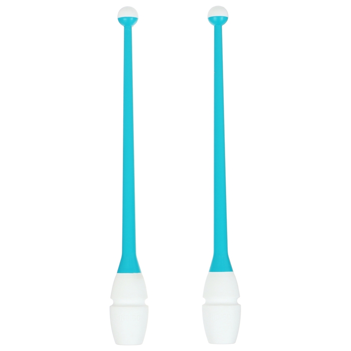 Булавы для художественной гимнастики вставляющиеся INDIGO, 36 см, цвет голубой/белый