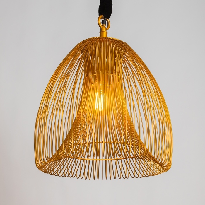 Светильник потолочный "Флоп" золотистый 1х40Вт, Е27, 43х43х53 см