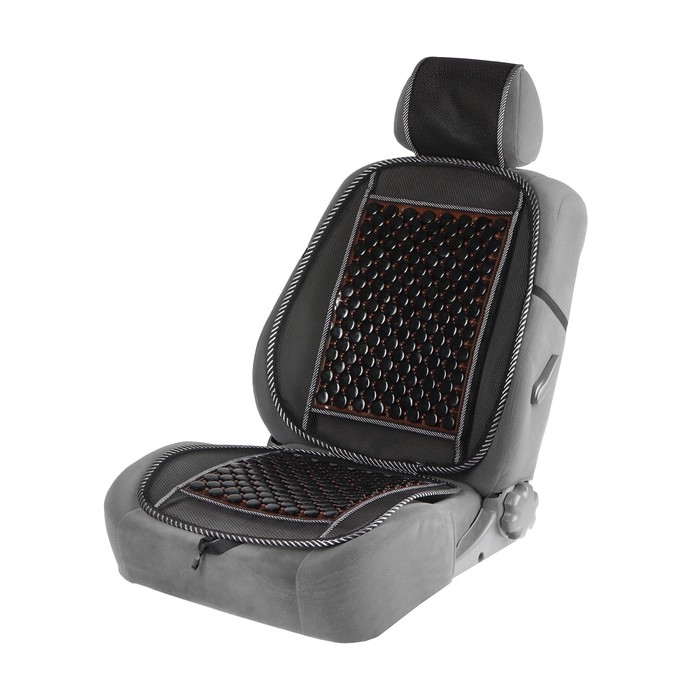 Накидка-массажер на сидение Nova Bright, с подголовником, черная, 132 х 52 см Накидка-массажер на сидение Nova Bright, с подголовником, черная, 132 х 52 см