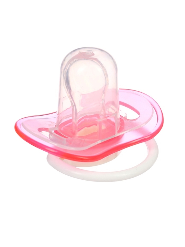 Пустышка ортодонтическая, с колпачком, от 3 мес., цвет розовый/фиолетовый Пустышка ортодонтическая, с колпачком, от 3 мес., цвет розовый/фиолетовый