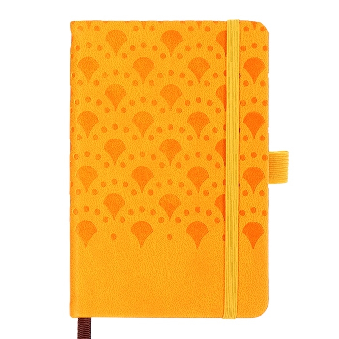 Ежедневник недатированный, формат А6, 100 листов, в клетку, обложка кожзам, на резинке, жёлтый Ежедневник недатированный, формат А6, 100 листов, в клетку, обложка кожзам, на резинке, жёлтый