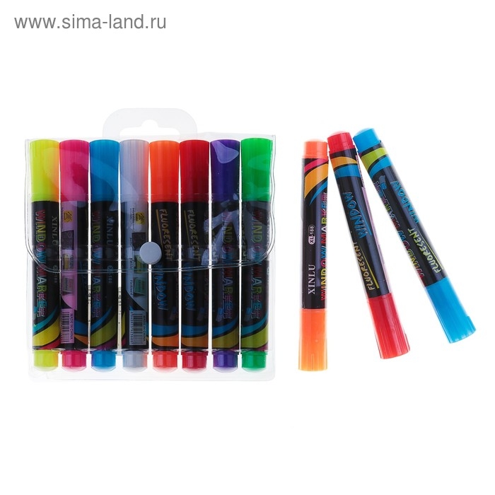 Маркер меловой для стекла, LED, МИКС Маркер меловой для стекла, LED, МИКС