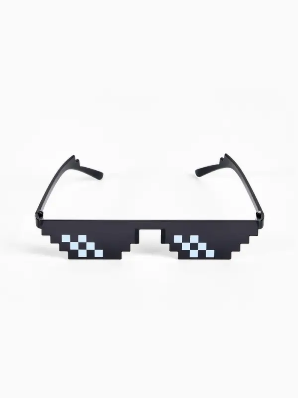 Очки солнцезащитные пиксельные &laquo;OneSun. Пиксели&raquo;, линза 6.2&times;3 см, чёрные