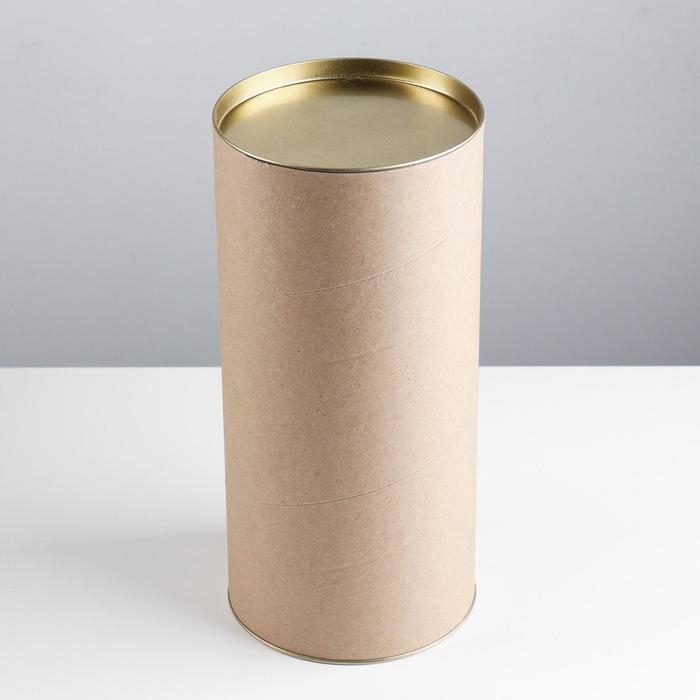 Тубус 120х260 мм (240 мм внутренняя высота),плотный картон, металлическая крышка Тубус 120х260 мм (240 мм внутренняя высота),плотный картон, металлическая крышка