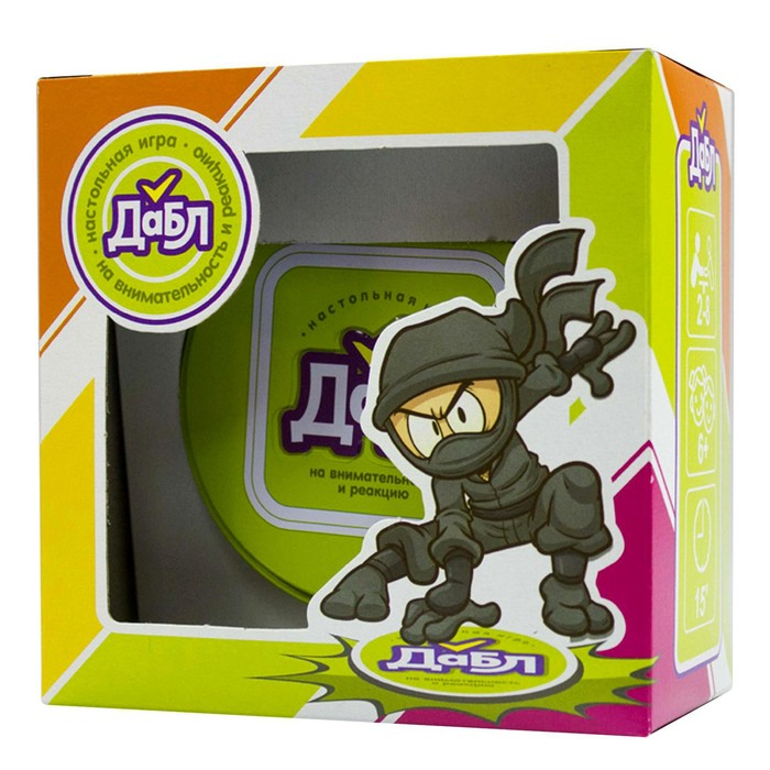 Игра настольная «Дабл», в железной банке, от 2 игроков, 3+ Игра настольная «Дабл», в железной банке, от 2 игроков, 3+