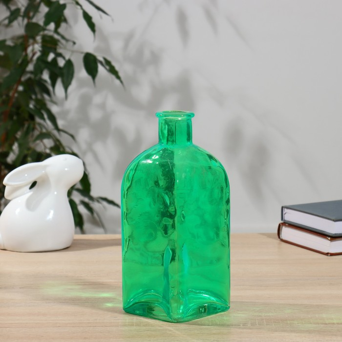 Ваза Ваза "Цитадель Штоф" зеленый прозр. d=2.5см, H=22см. V=1.1л МИКС