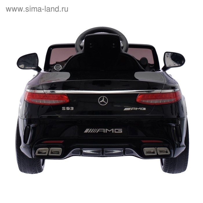 Электромобиль MERCEDES-BENZ S63 AMG, EVA колёса, кожаное сидение, цвет чёрный Электромобиль MERCEDES-BENZ S63 AMG, EVA колёса, кожаное сидение, цвет чёрный