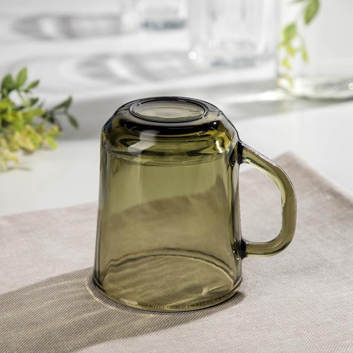 Кружка стеклянная Ogni Giorno, 250 мл, цвет коричневый Кружка стеклянная Ogni Giorno, 250 мл, цвет коричневый