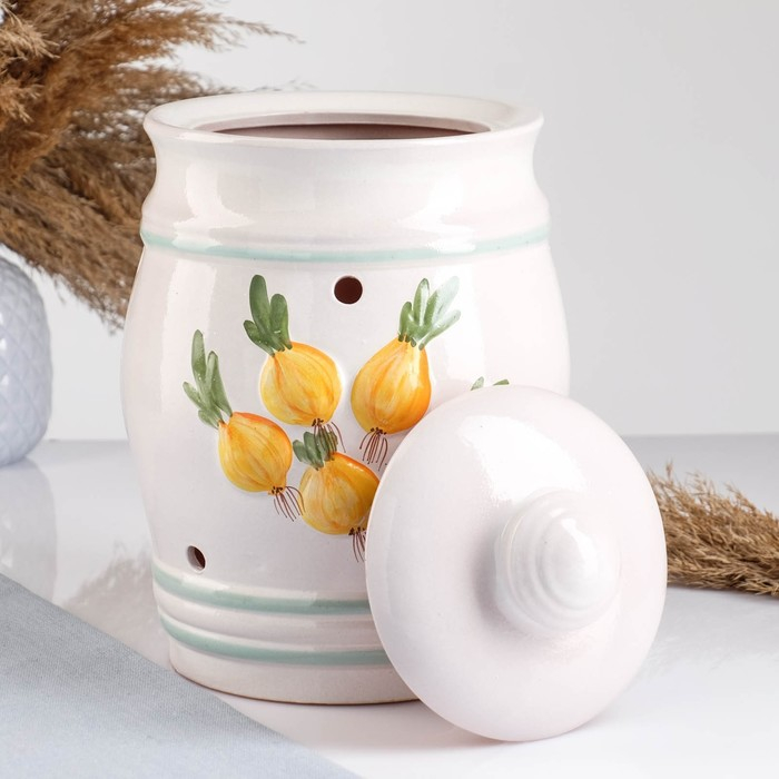 Банка для хранения лука  Банка для хранения лука "Глазурь" 4л