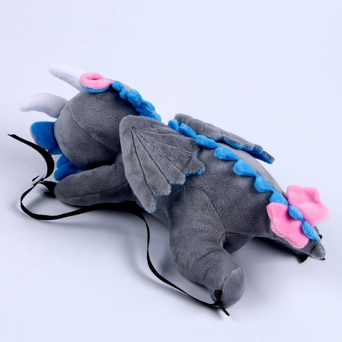 Мягкая игрушка-конфетница «Дракон большой», серый, 20 × 18 см