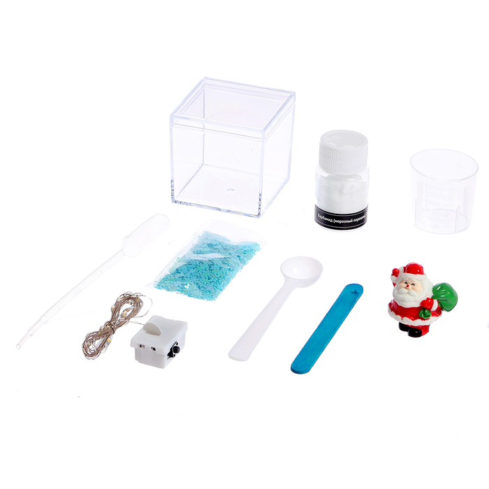 Набор для опытов «Снежный ночник: Дед Мороз», своими руками Набор для опытов «Снежный ночник: Дед Мороз», своими руками
