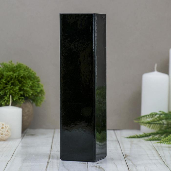 Ваза Ваза "Пять вечеров" чёрная глянцевая, прямая 21х5,5х5,5 см, 0.33л